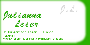 julianna leier business card